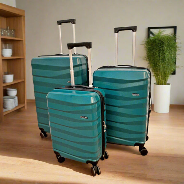 Flieger 1055 Luggage– BLUE | Spinner Wheels, TSA Lock, Telescopic Handle (Cabin, Medium at Large Sizes)