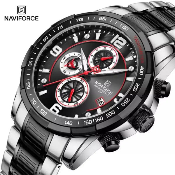 Original NF8020 Multifunction Chronograph Date display Stainless Steel Wristwatch